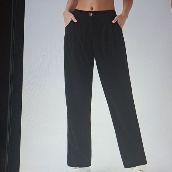 MEDIUM HALARA BAGGY CORDUROY ZIPPER/BUTTON PLICATED PANTS - Picture 1 of 9